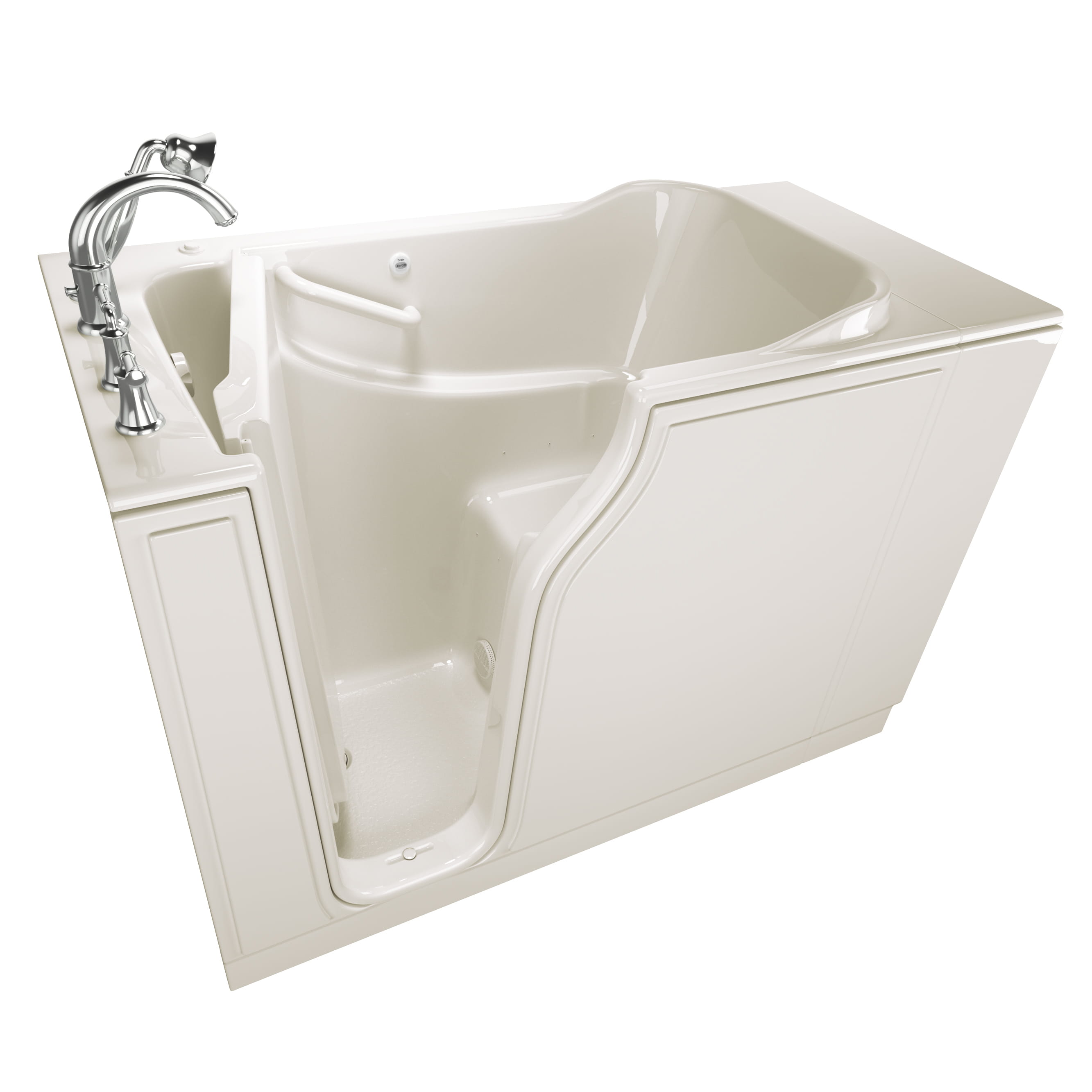 Gelcoat Value Series 30x52 Inch Walk In Bathtub with Air Spa System   Left Hand Door and Drain WIB LINEN